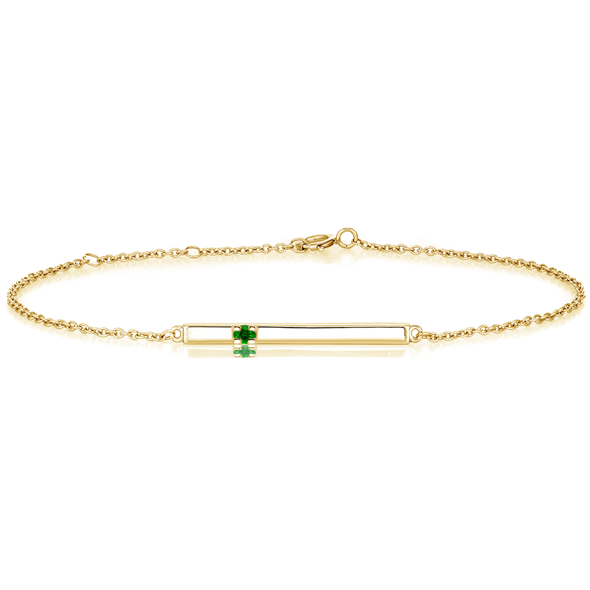 Emerald Bar Bracelet 