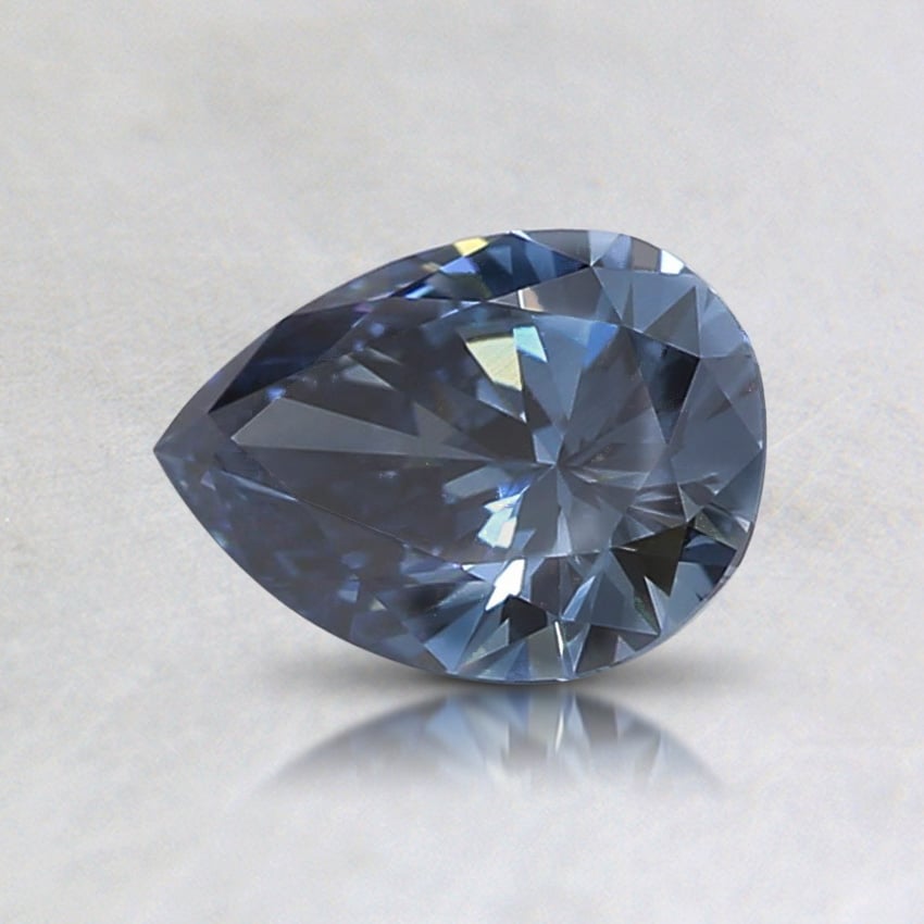 0.58 ct. Lab Created Fancy Vivid Blue Pear Diamond