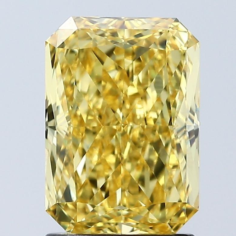 2.05 Ct. Fancy Vivid Yellow Radiant Lab Grown Diamond