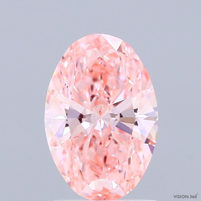 1.41 Ct. Fancy Vivid Pink Oval Lab Grown Diamond