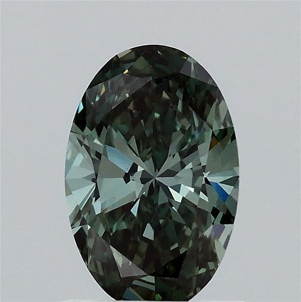 1.01 Ct. Fancy Vivid Green Oval Lab Grown Diamond