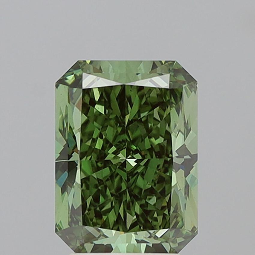 3.33 Ct. Fancy Vivid Green Radiant Lab Grown Diamond