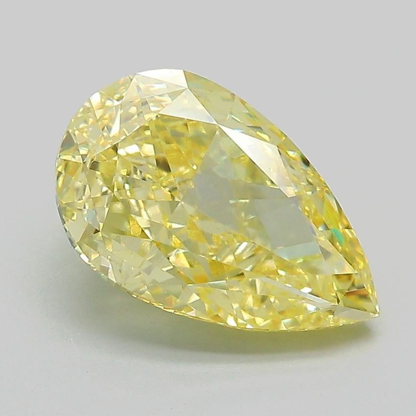 3.44 Ct. Fancy Intense Yellow Pear Lab Grown Diamond