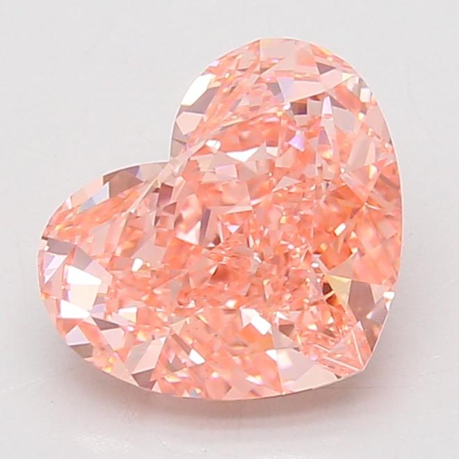 3.07 Ct. Fancy Vivid Pink Heart Lab Grown Diamond