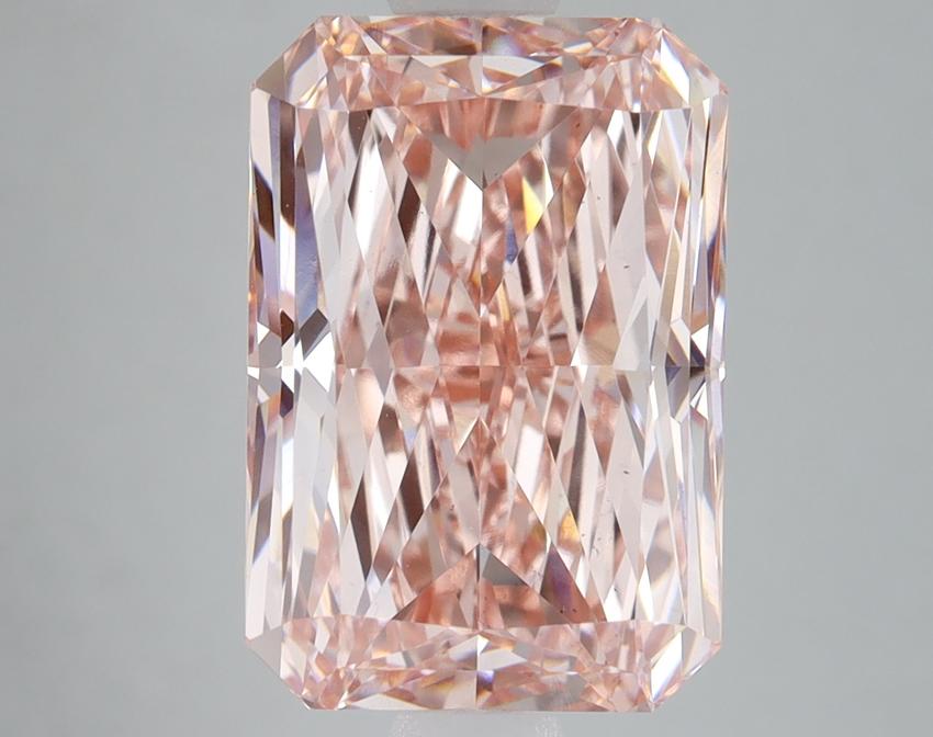 6.38 Ct. Fancy Vivid Pink Radiant Lab Grown Diamond