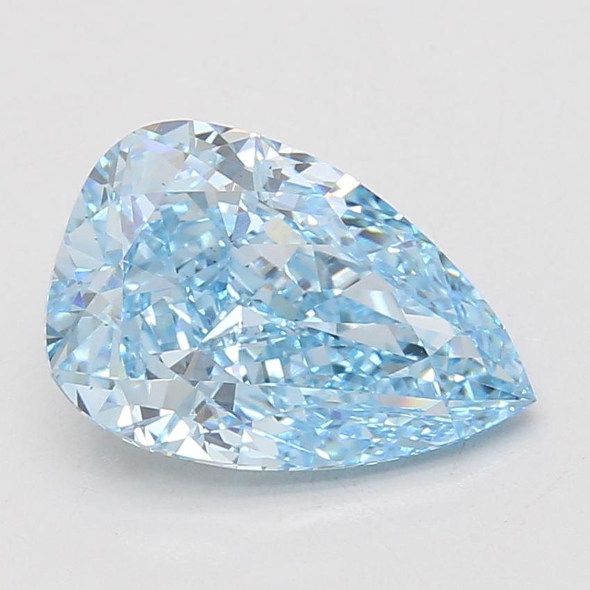 4.06 Ct. Fancy Vivid Blue Pear Lab Grown Diamond