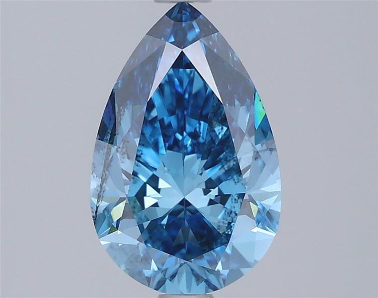 1.71 Ct. Fancy Vivid Blue Pear Lab Grown Diamond