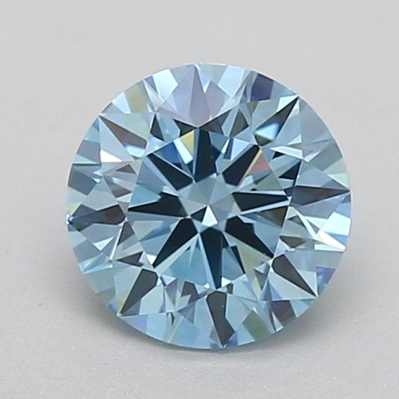 0.74 Ct. Fancy Vivid  Blue Round Lab Grown Diamond