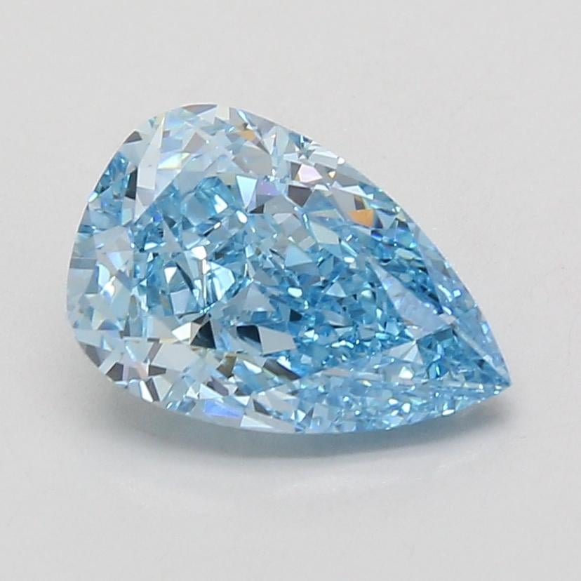 3.04 Ct. Fancy Vivid Blue Pear Lab Grown Diamond