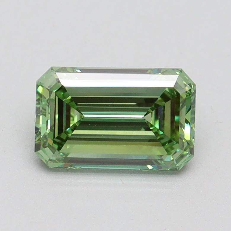 1.01 Ct. Fancy Vivid Pacific Green Emerald Lab Grown Diamond