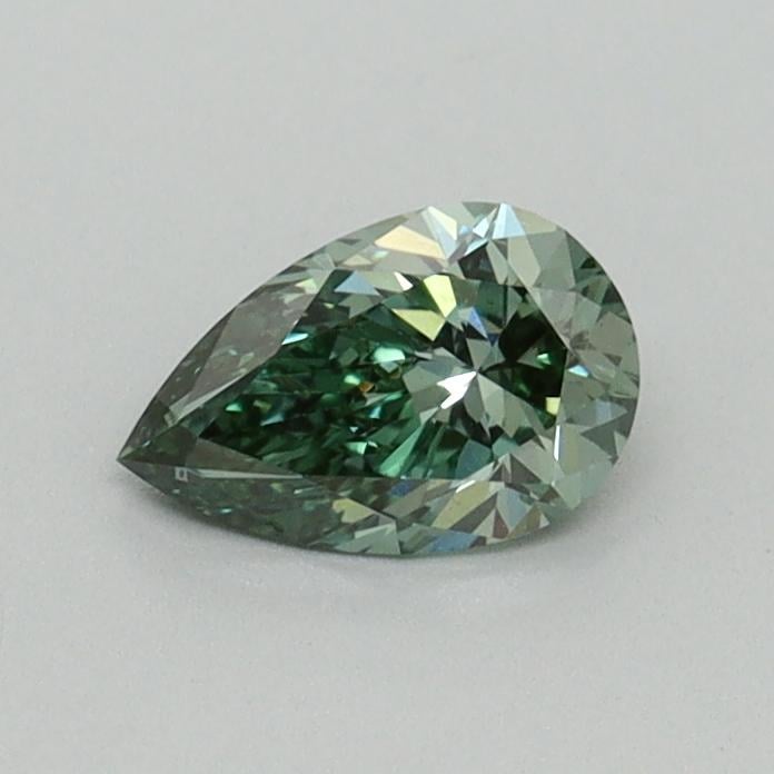 0.41 Ct. Fancy Vivid Pacific Green Pear Lab Grown Diamond