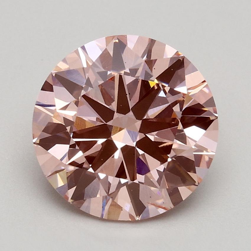 1.71 Ct. Fancy Intense Pink Round Lab Grown Diamond