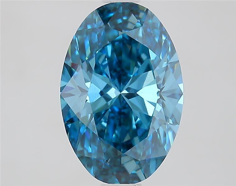 1.71 Ct. Fancy Vivid  Blue Oval Lab Grown Diamond