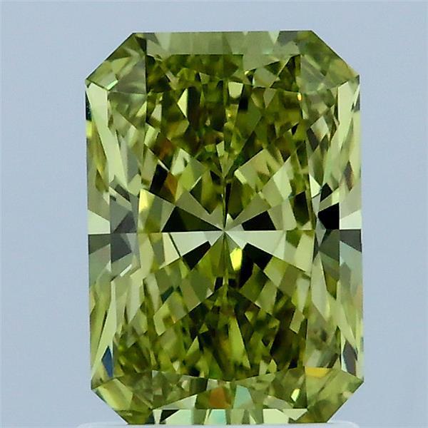1.57 Ct. Fancy Intense Greenish Yellow Radiant Lab Grown Diamond