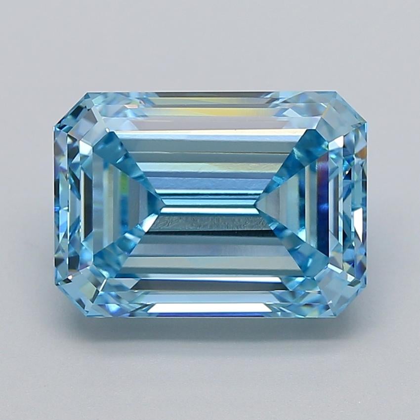 7.05 Ct. Fancy Vivid  Blue Emerald Lab Grown Diamond