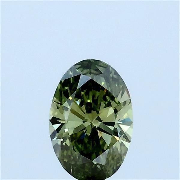 0.35 Ct. Fancy Vivid Green Oval Lab Grown Diamond