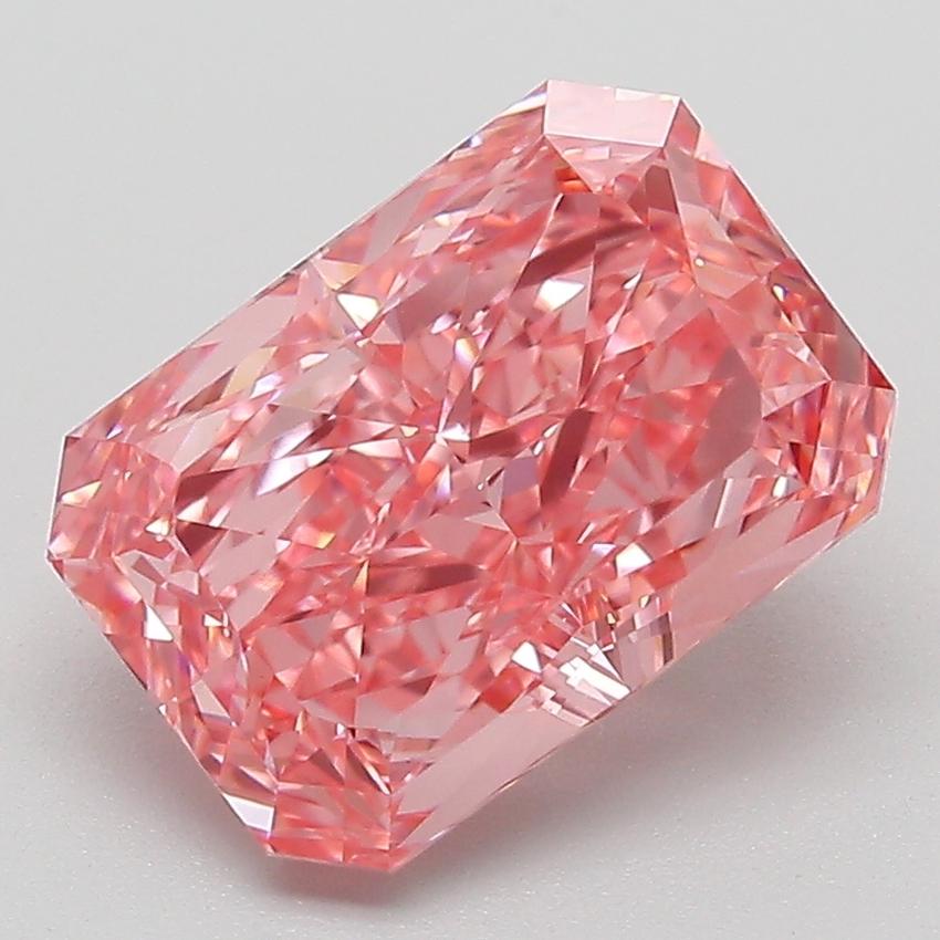 3.17 Ct. Fancy Vivid Pink Radiant Lab Grown Diamond