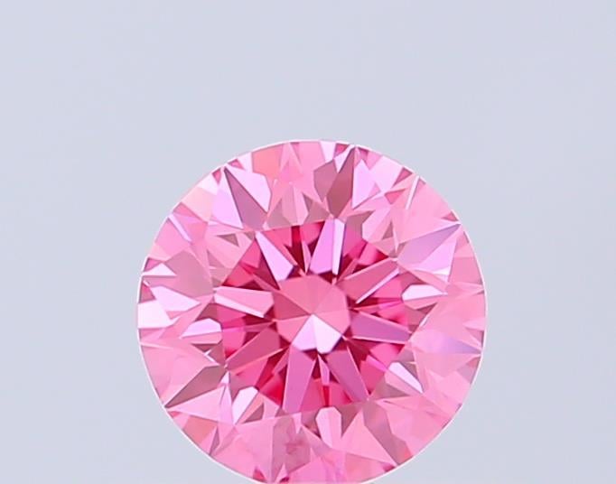 0.50 Ct. Fancy Vivid Pink Round Lab Grown Diamond