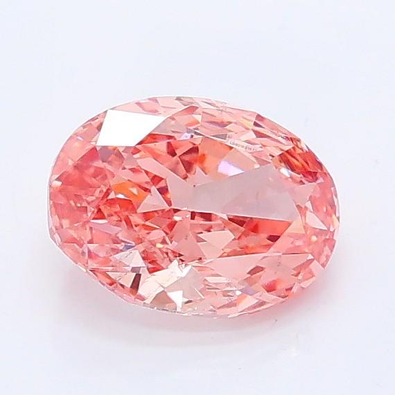 0.93 Ct. Fancy Vivid Pink Oval Lab Grown Diamond