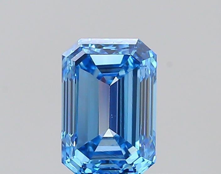 0.71 Ct. Fancy Vivid Blue Emerald Lab Grown Diamond