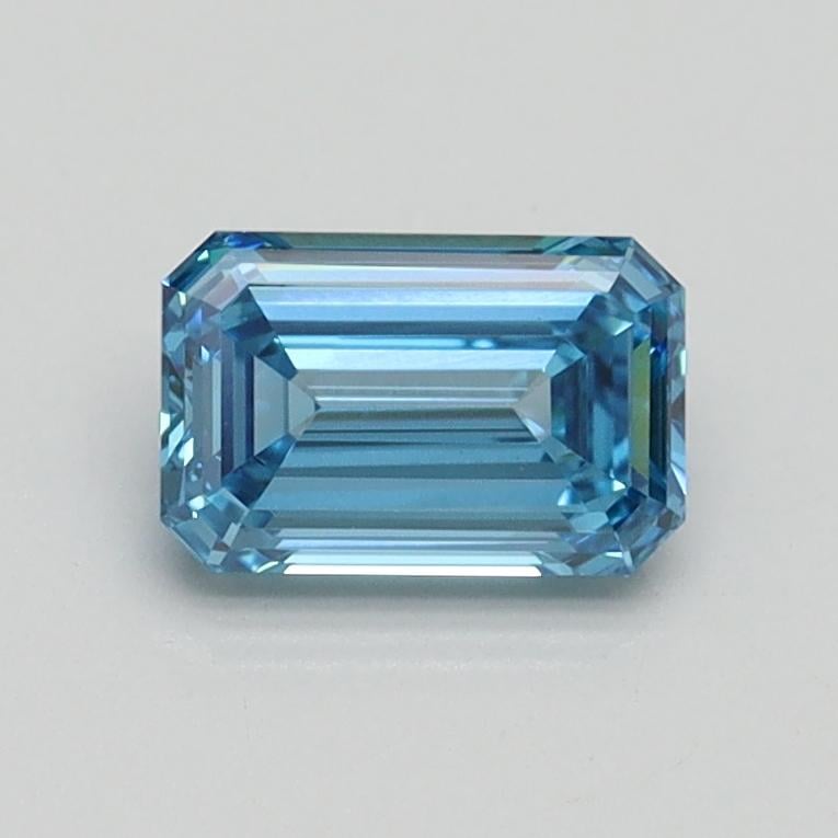0.74 Ct. Fancy Vivid Blue Emerald Lab Grown Diamond