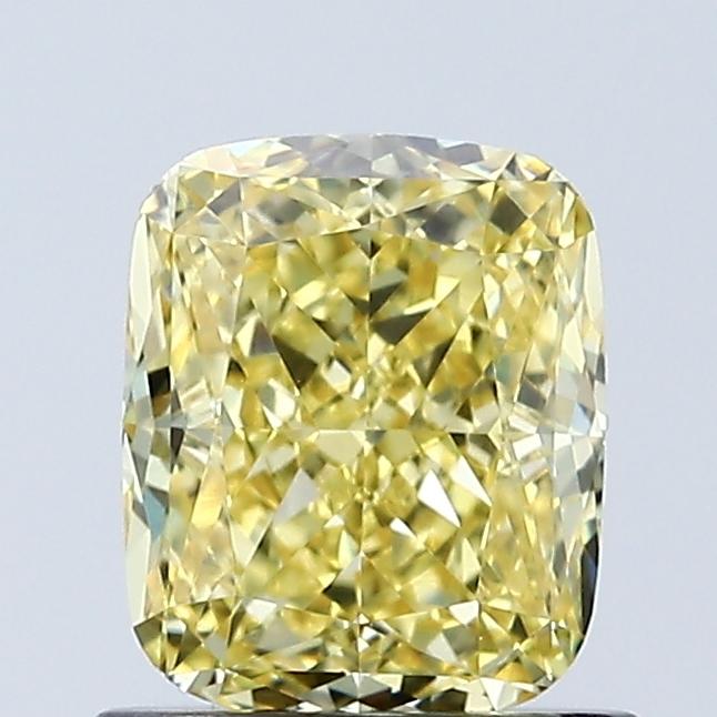 1.06 Ct. Fancy Vivid Yellow Cushion Lab Grown Diamond
