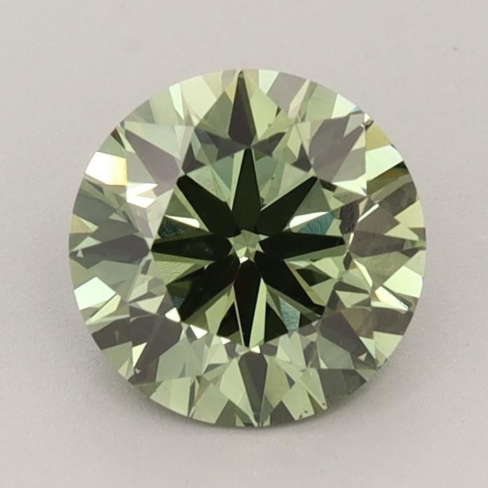 1.34 Ct. Fancy Vivid  Green Round Lab Grown Diamond