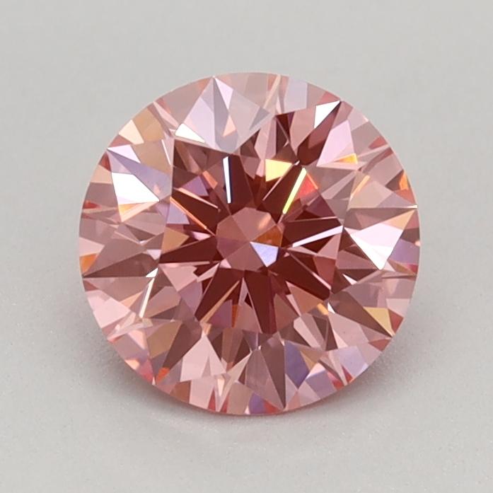 0.72 Ct. Fancy Vivid Pink Round Lab Grown Diamond