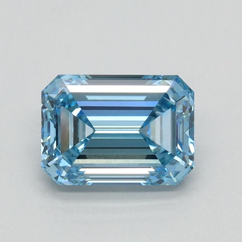 0.83 Ct. Fancy Vivid Blue Emerald Lab Grown Diamond