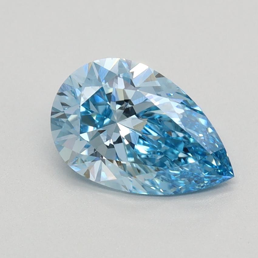 0.97 Ct. Fancy Vivid Blue Pear Lab Grown Diamond