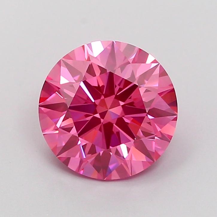 2.08 Ct. Fancy Vivid Pink Round Lab Grown Diamond