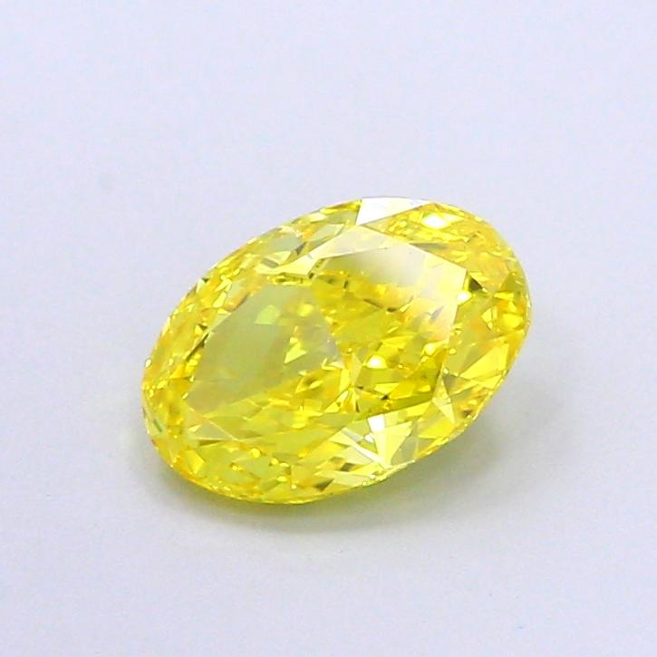 1.1 Ct. Fancy Vivid Yellow Oval Lab Grown Diamond