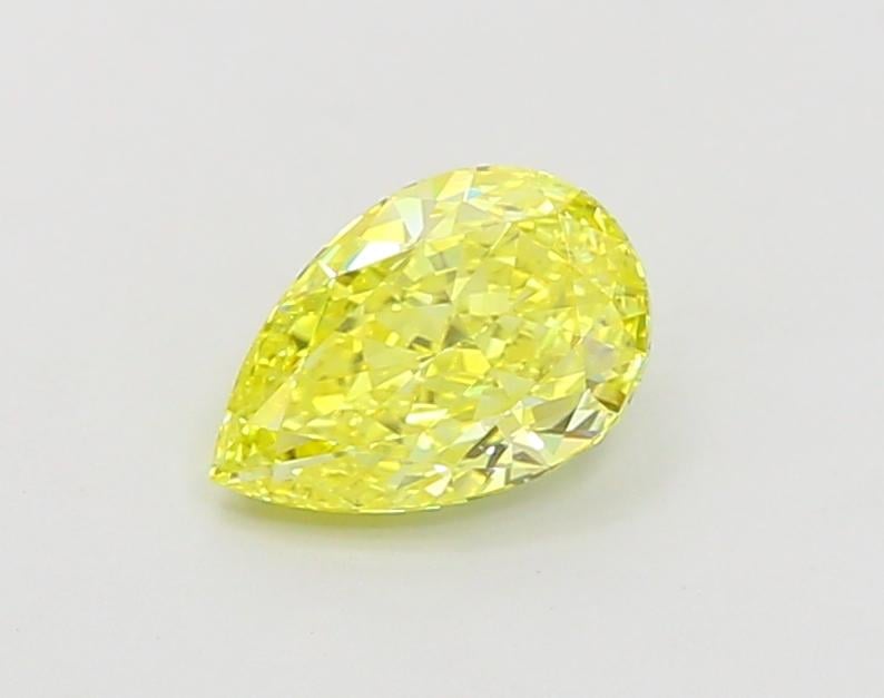 1.08 Ct. Fancy Vivid Yellow Pear Lab Grown Diamond