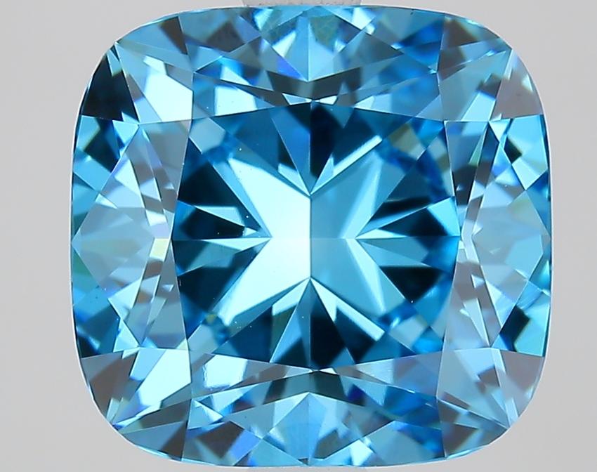 3.41 Ct. Fancy Vivid Blue Cushion Lab Grown Diamond
