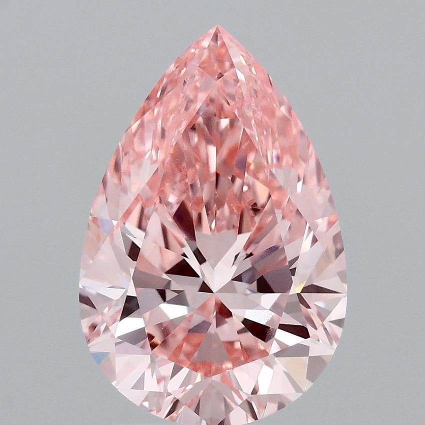 3.03 Ct. Fancy Vivid Pink Pear Lab Grown Diamond