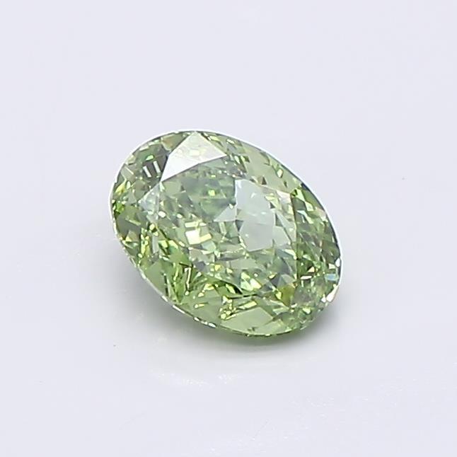 0.57 Ct. Fancy Vivid Green Oval Lab Grown Diamond