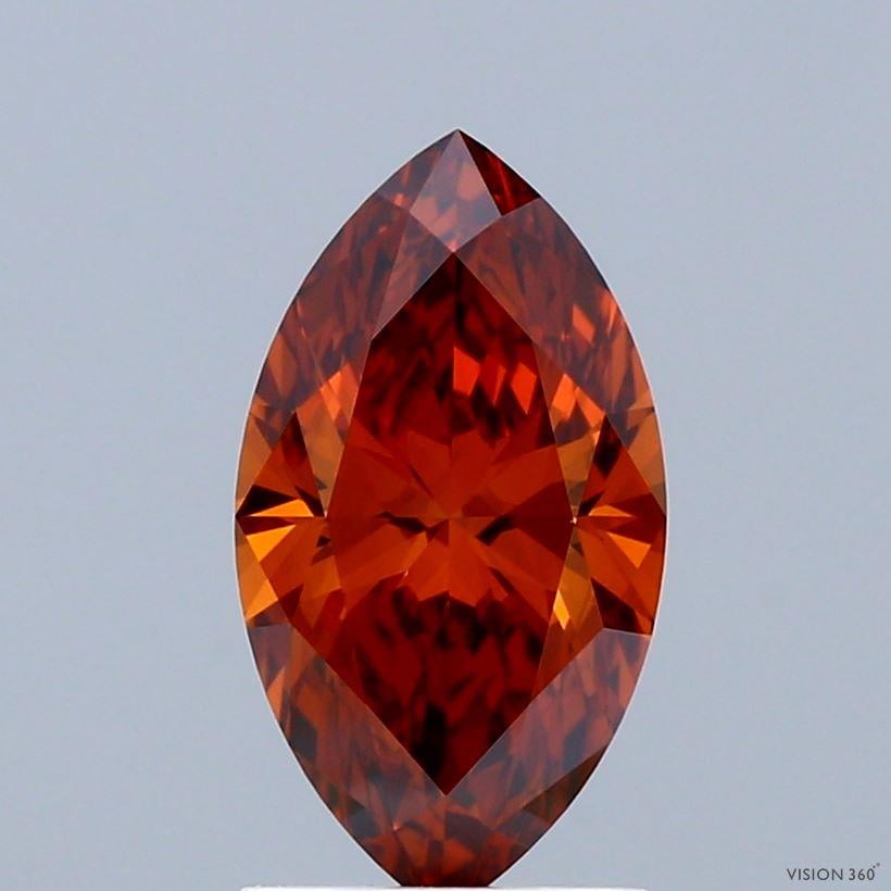 1.54 Ct. Fancy Intense Brownish Orange Marquise Lab Grown Diamond
