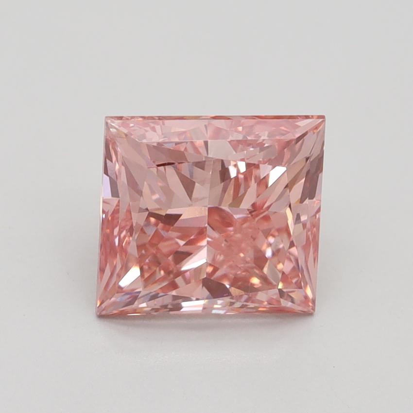 2.65 Ct. Fancy Vivid Pink Princess Lab Grown Diamond
