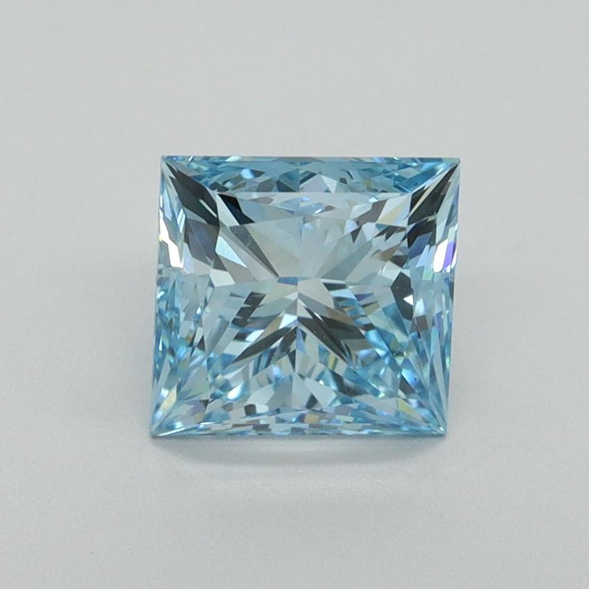 1.56 Ct. Fancy Vivid Blue Princess Lab Grown Diamond