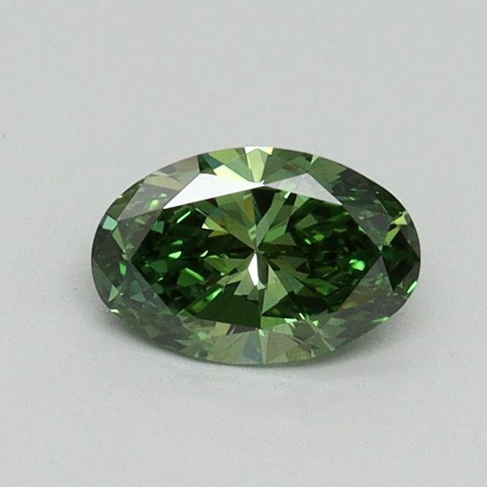 0.44 Ct. Fancy Vivid Green Oval Lab Grown Diamond