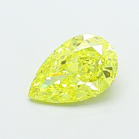 1.12 Ct. Fancy Vivid  Yellow Pear Lab Grown Diamond
