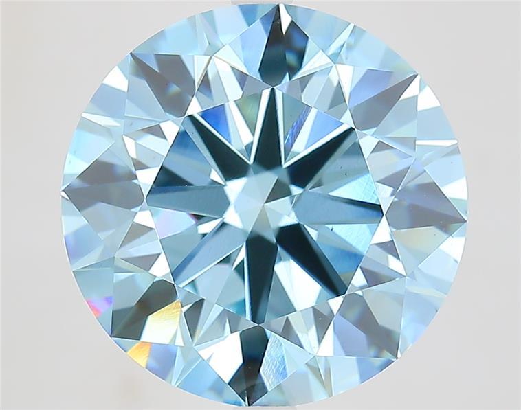 9.03 Ct. Fancy Vivid  Blue Round Lab Grown Diamond