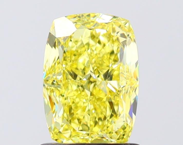 1.51 Ct. Fancy Vivid Yellow Yellow Cushion Lab Grown Diamond