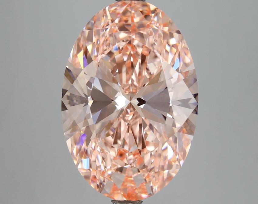 8.11 Ct. Fancy Vivid Pink Oval Lab Grown Diamond