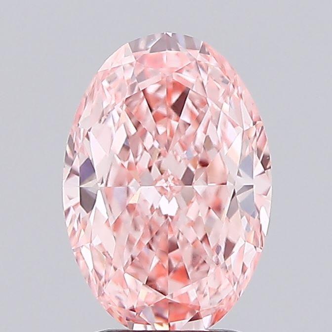 1.51 Ct. Fancy Vivid Pink Oval Lab Grown Diamond