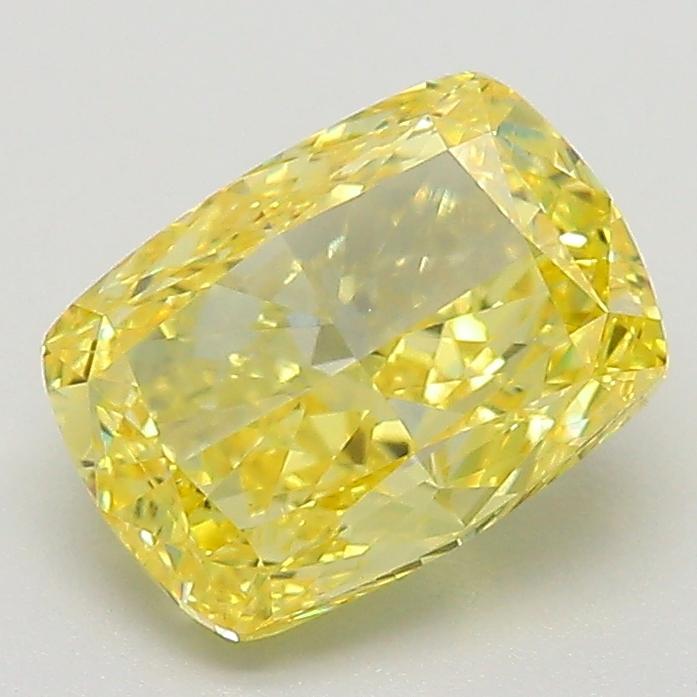 2.00 Ct. Fancy Vivid  Yellow Cushion Lab Grown Diamond