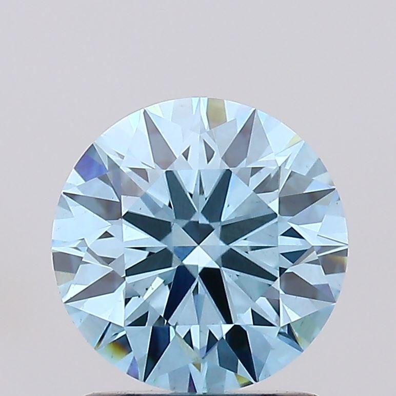 1.34 Ct. Fancy Vivid Blue Round Lab Grown Diamond