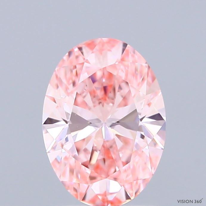 1.43 Ct. Fancy Vivid Pink Oval Lab Grown Diamond
