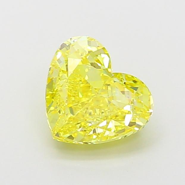 3.84 Ct. Fancy Vivid Yellow Heart Lab Grown Diamond