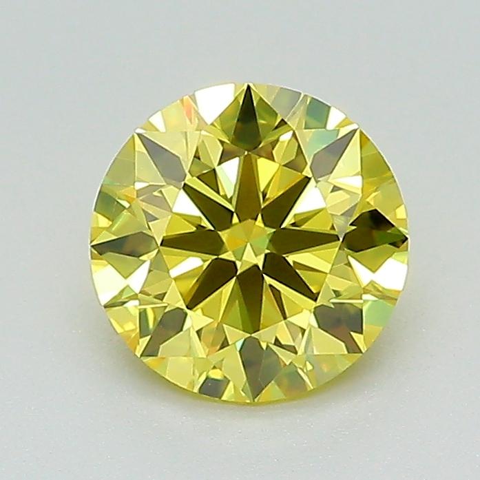 1.06 Ct. Fancy Vivid Yellow Round Lab Grown Diamond